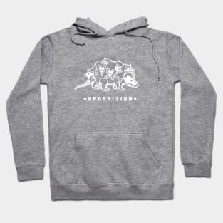 Opossum mom and her cute children. Funny political pun. Hoodie